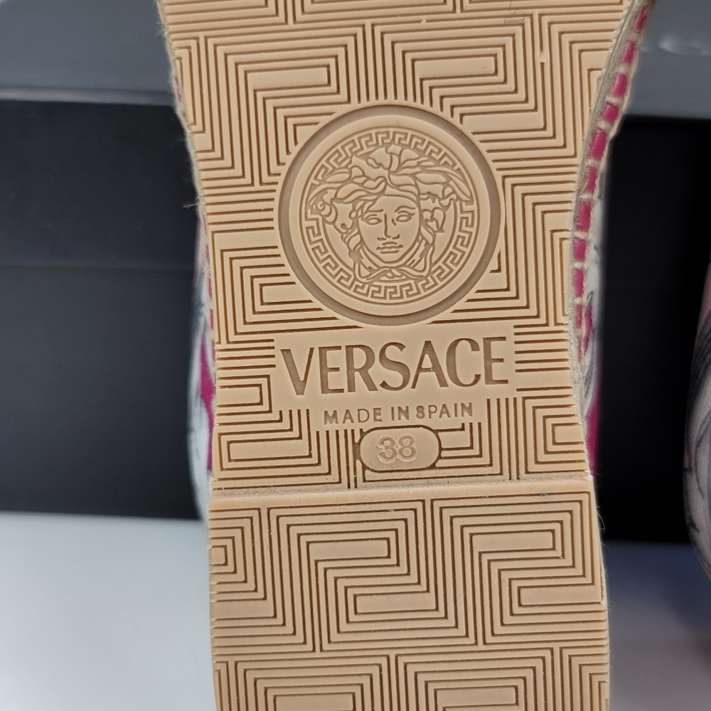 Versace shoes Baroque Printed Slip-On Espadrilles - Stunning size 38 - Picture 8 of 10